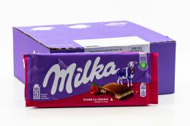 Молочный шоколад Milka Малиновый крем 100 грамм